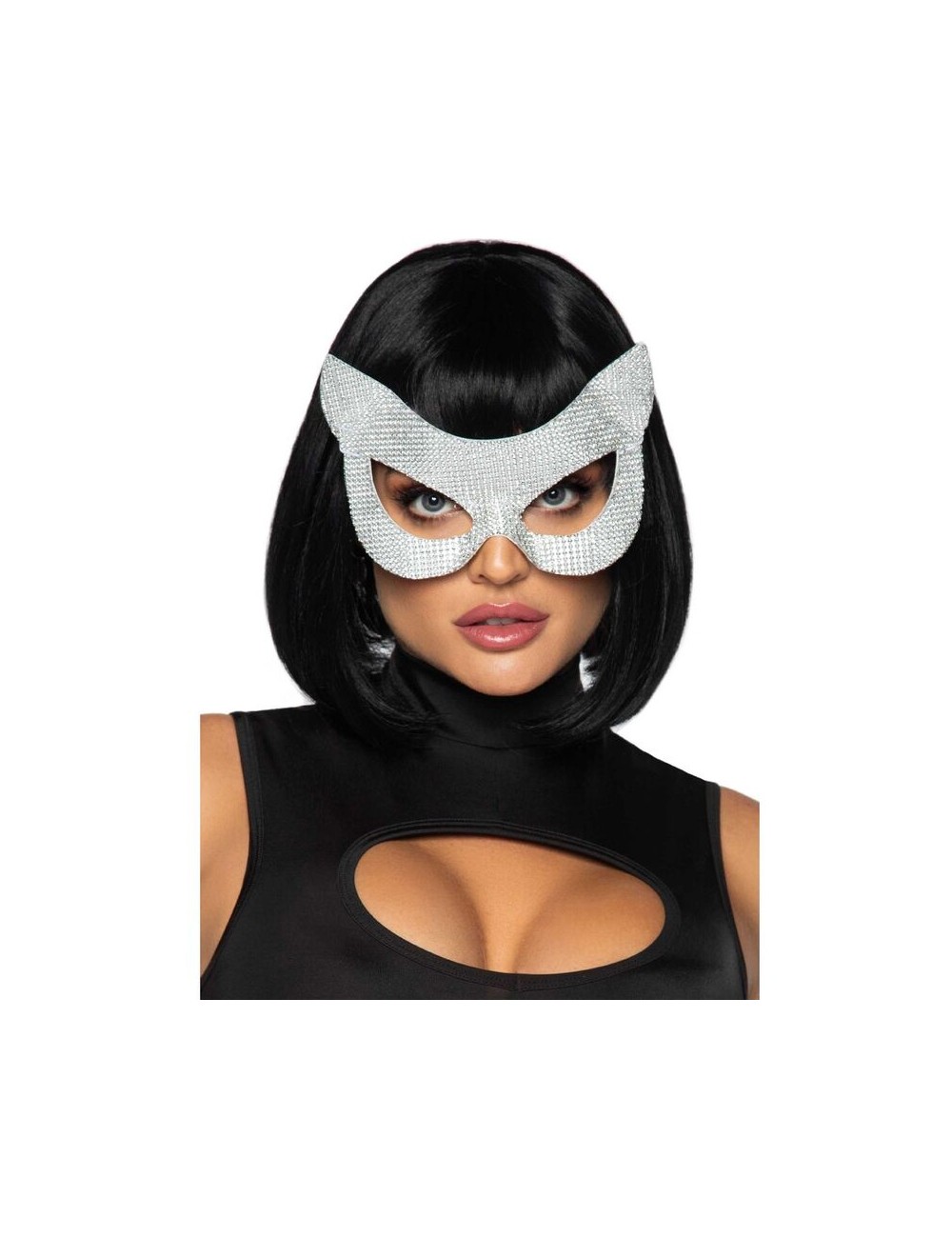 LEG AVENUE - CAT MASK WITH DIAMONDS