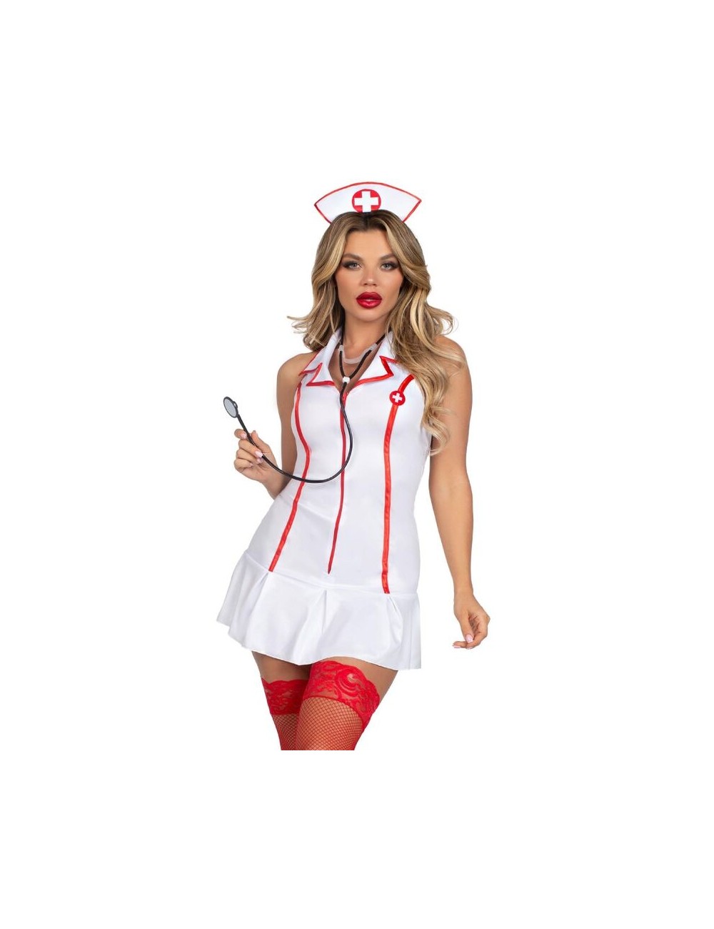 LEG AVENUE - HEAD NURSE COSTUME WHITE S/M LEG AVENUE - HEAD NURSE COSTUME WHITE S/M