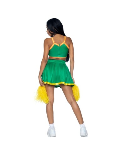 LEG AVENUE - COSTUME CHEERLEADER GREEN S/M