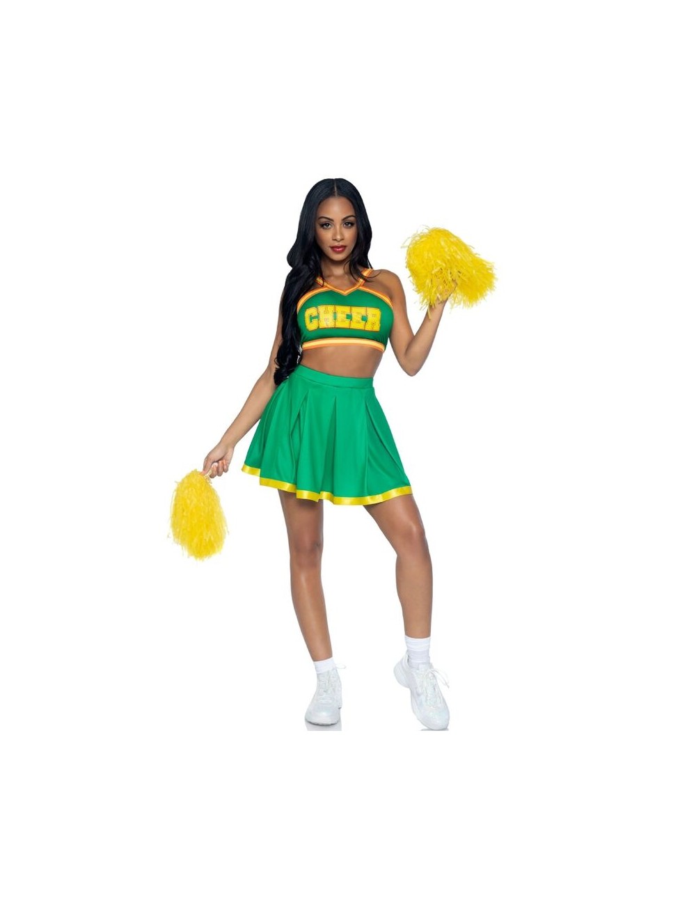 LEG AVENUE - COSTUME CHEERLEADER GREEN M/L LEG AVENUE - COSTUME CHEERLEADER GREEN M/L