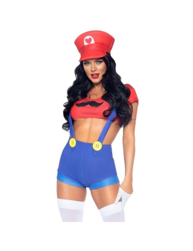LEG AVENUE - SEXY COSTUME MARIO BROS RED/BLUE M