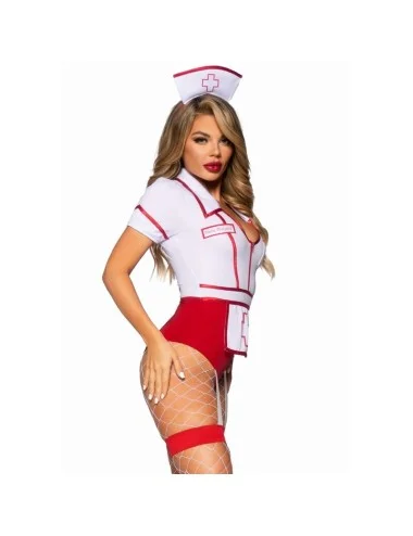 LEG AVENUE - SEXY NURSE COSTUME RED/WHITE S