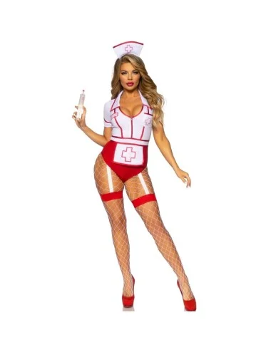 LEG AVENUE - SEXY NURSE COSTUME RED/WHITE S