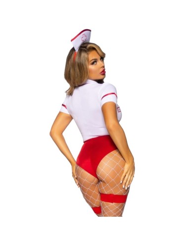 LEG AVENUE - SEXY NURSE COSTUME RED/WHITE M
