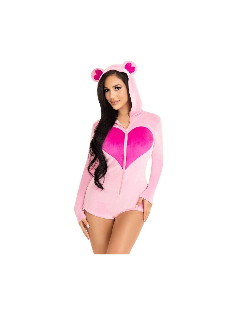 LEG AVENUE - TEDDY BEAR VELVET BODYSUIT PINK S LEG AVENUE - TEDDY BEAR VELVET BODYSUIT PINK S
