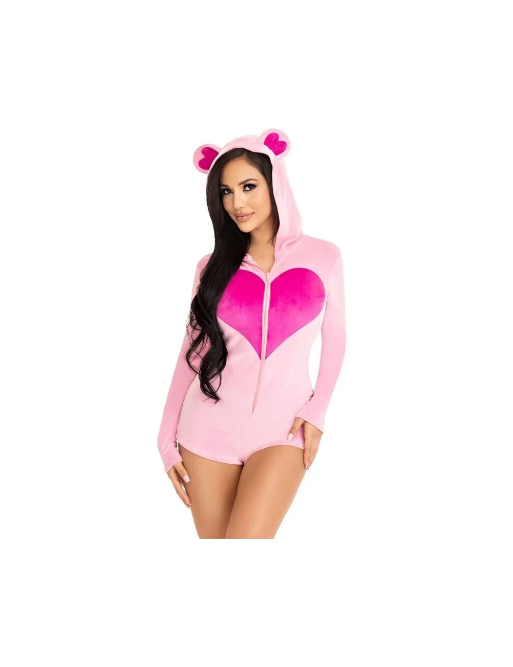 LEG AVENUE - TEDDY BEAR VELVET BODYSUIT PINK M LEG AVENUE - TEDDY BEAR VELVET BODYSUIT PINK M