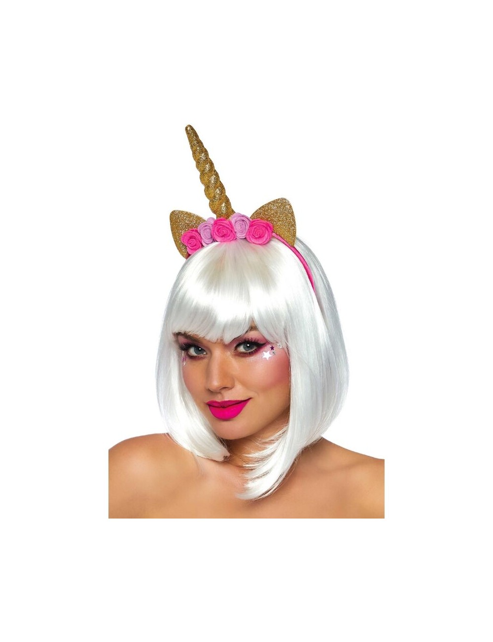 LEG AVENUE - UNICORN FLOWER HEADBAND GOLD LEG AVENUE - UNICORN FLOWER HEADBAND GOLD