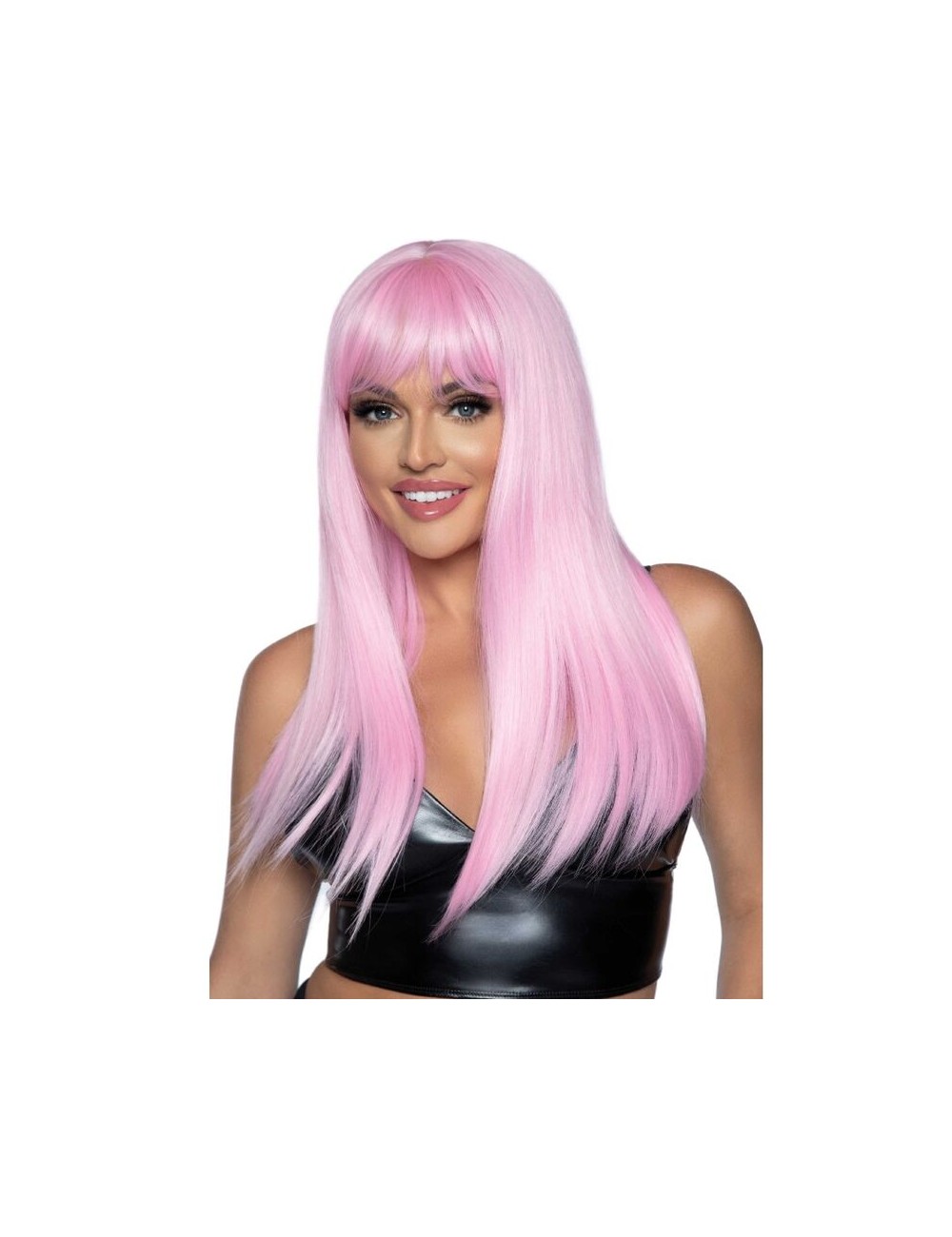 LEG AVENUE - LONG STRAIGHT BANG WIG PINK LEG AVENUE - LONG STRAIGHT BANG WIG PINK