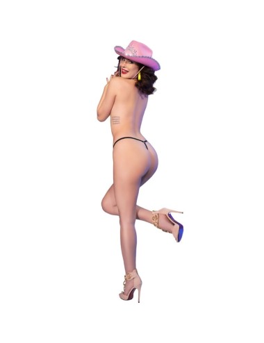 CHILIROSE - CR 4836 THONG KISS ME BLACK S/M