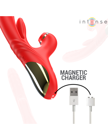 INTENSE - KAROL MULTIFUNCTION VIBRATOR THRUST & STIMULATION & SUCTION RED