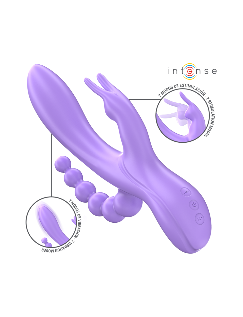 INTENSE - MIKO TRIPLE VIBRATOR RABBIT & STIMULATOR & ANAL 7 VIBRATIONS PURPLE INTENSE - MIKO TRIPLE VIBRATOR RABBIT & STIMULATOR & ANAL 7 VIBRATIONS PURPLE