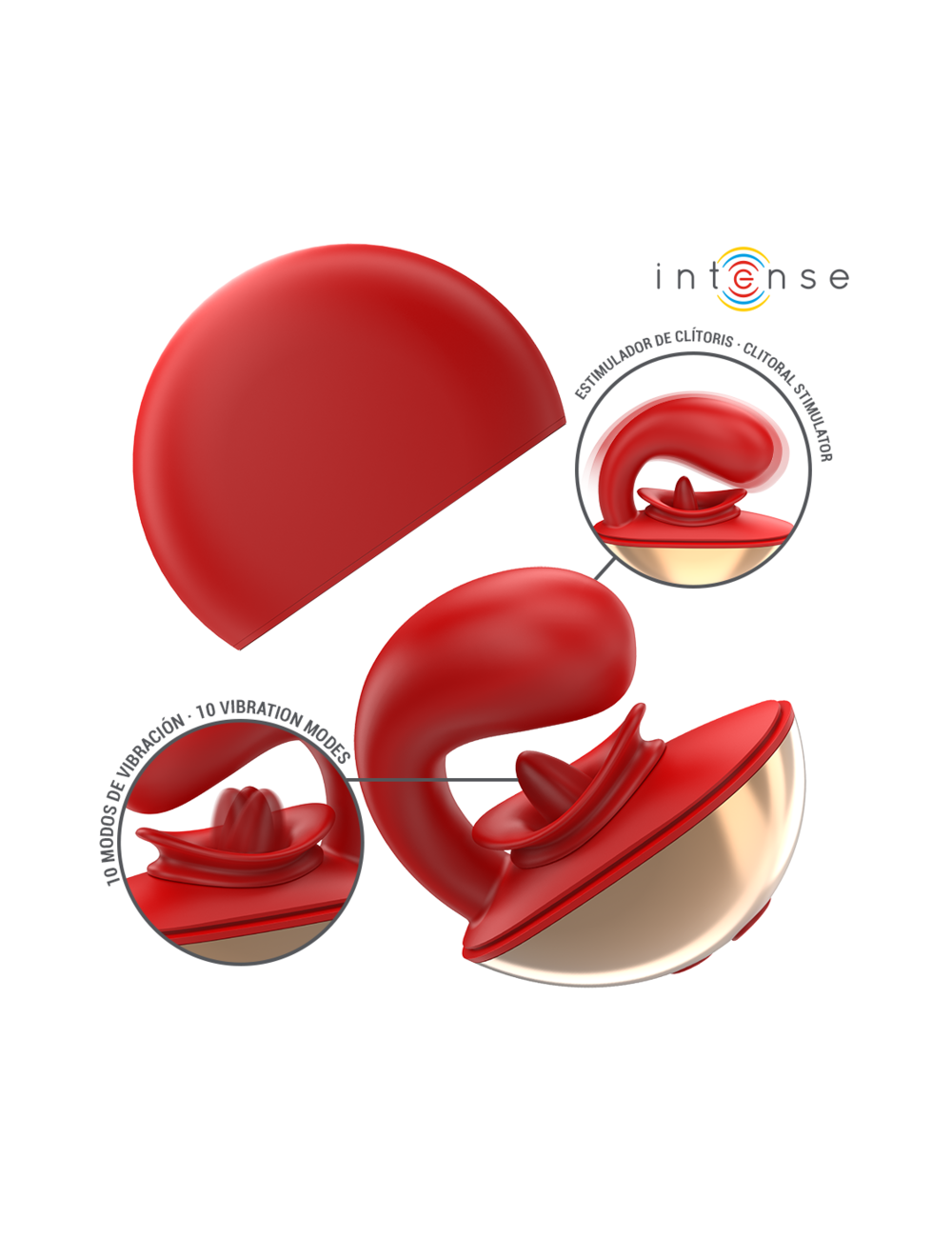 INTENSE - MARIAH VIBRATOR & STIMULATOR IN U SHAPE 10 VIBRATIONS RED INTENSE - MARIAH VIBRATOR & STIMULATOR IN U SHAPE 10 VIBRATIONS RED