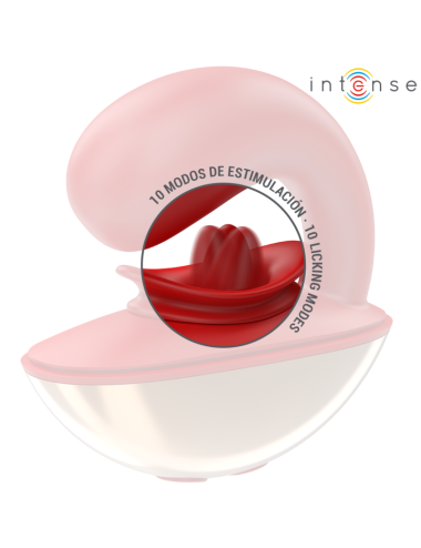 INTENSE - MARIAH VIBRATOR & STIMULATOR IN U SHAPE 10 VIBRATIONS RED