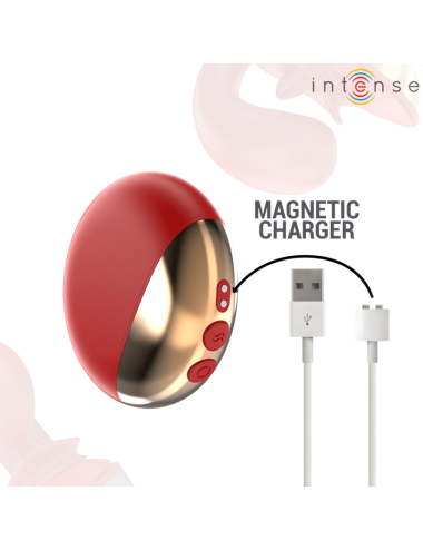 INTENSE - MARIAH VIBRATOR & STIMULATOR IN U SHAPE 10 VIBRATIONS RED