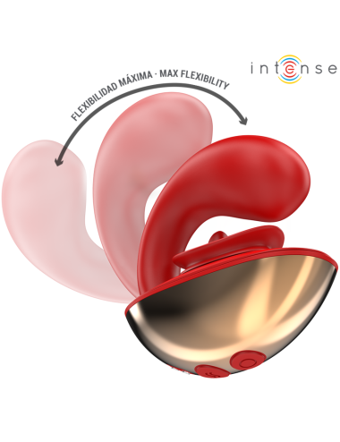 INTENSE - MARIAH VIBRATOR & STIMULATOR IN U SHAPE 10 VIBRATIONS RED
