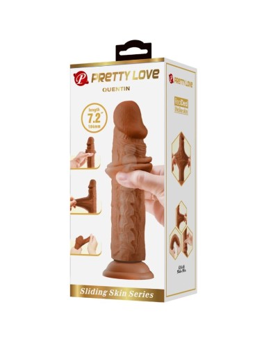 PRETTY LOVE - QUENTIN REALISTIC DILDO 18 CM BROWN