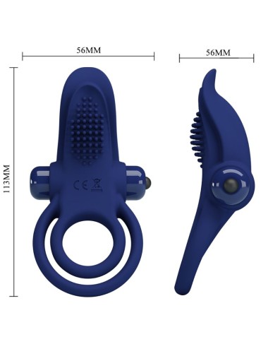PRETTY LOVE - BRONSON DOUBLE RING WITH VIBRATION BLUE