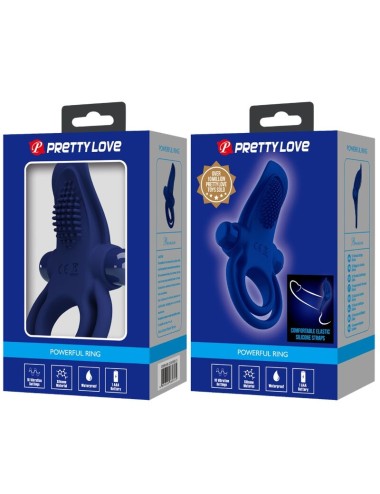 PRETTY LOVE - BRONSON DOUBLE RING WITH VIBRATION BLUE