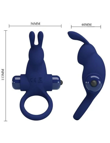PRETTY LOVE - JIRO RABBIT RING WITH VIBRATION BLUE