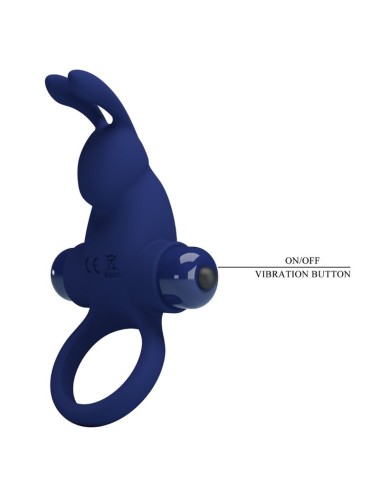 PRETTY LOVE - JIRO RABBIT RING WITH VIBRATION BLUE