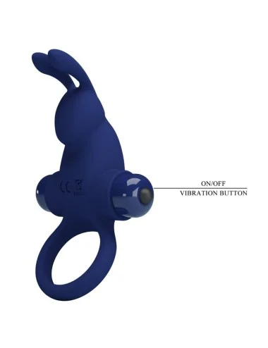 PRETTY LOVE - JIRO RABBIT RING WITH VIBRATION BLUE