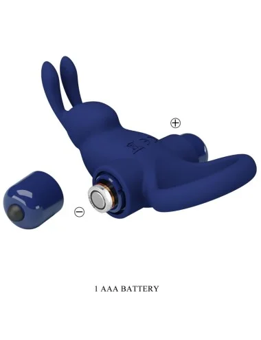 PRETTY LOVE - JIRO RABBIT RING WITH VIBRATION BLUE
