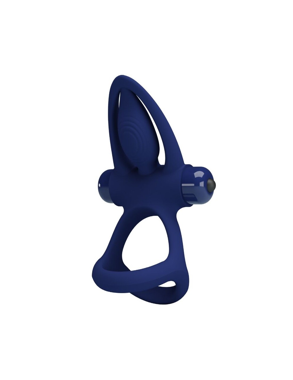 PRETTY LOVE - MAT DOUBLE RING WITH VIBRATION & STIMULATOR BLUE PRETTY LOVE - MAT DOUBLE RING WITH VIBRATION & STIMULATOR BLUE