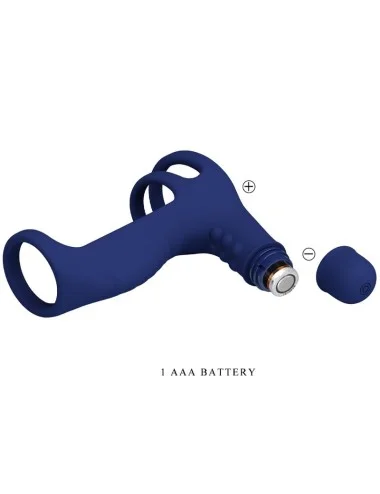 PRETTY LOVE - ELISH VIBRATING RING WITH EXTENSION BLUE