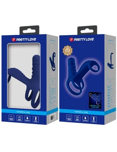 PRETTY LOVE - ELISH VIBRATING RING WITH EXTENSION BLUE