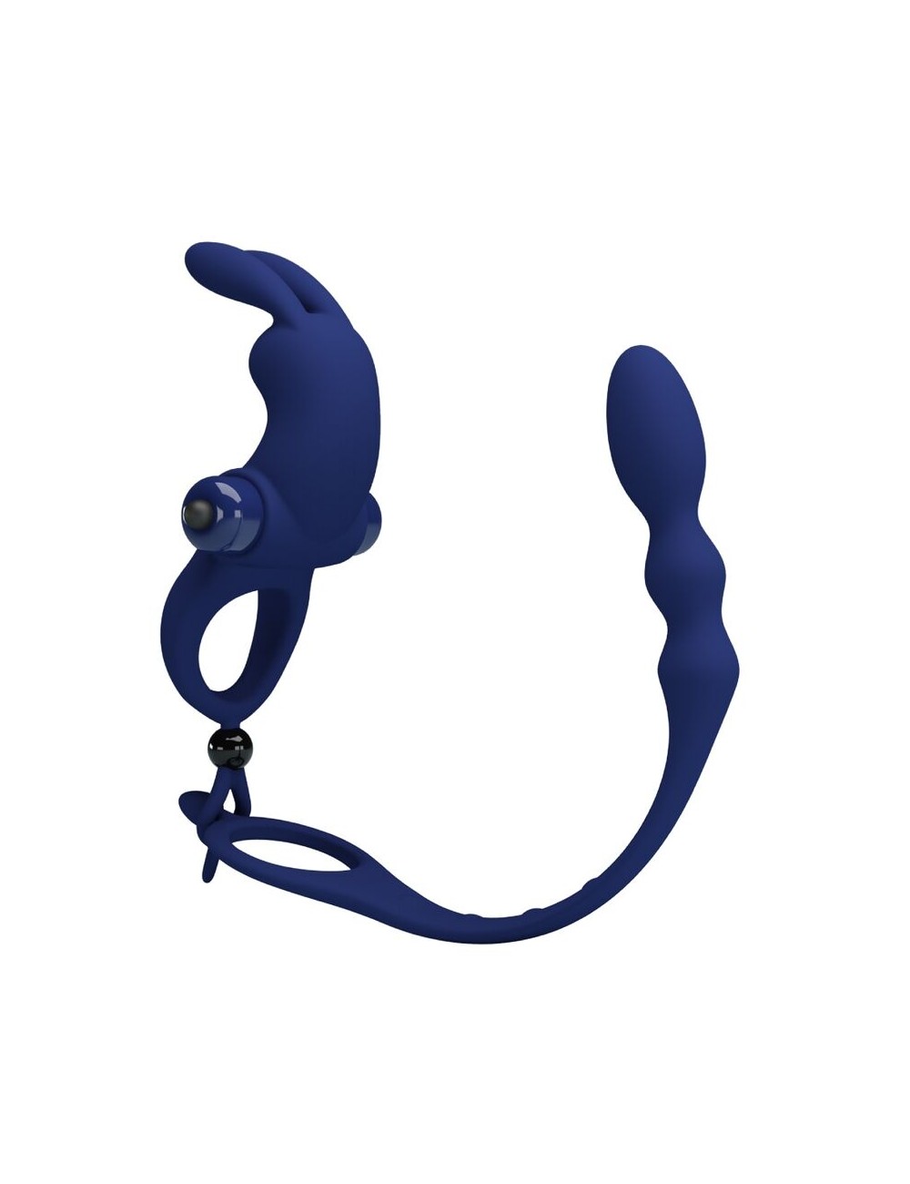 PRETTY LOVE - AYAD RABBIT VIBRATOR RING WITH PLUG BLUE PRETTY LOVE - AYAD RABBIT VIBRATOR RING WITH PLUG BLUE