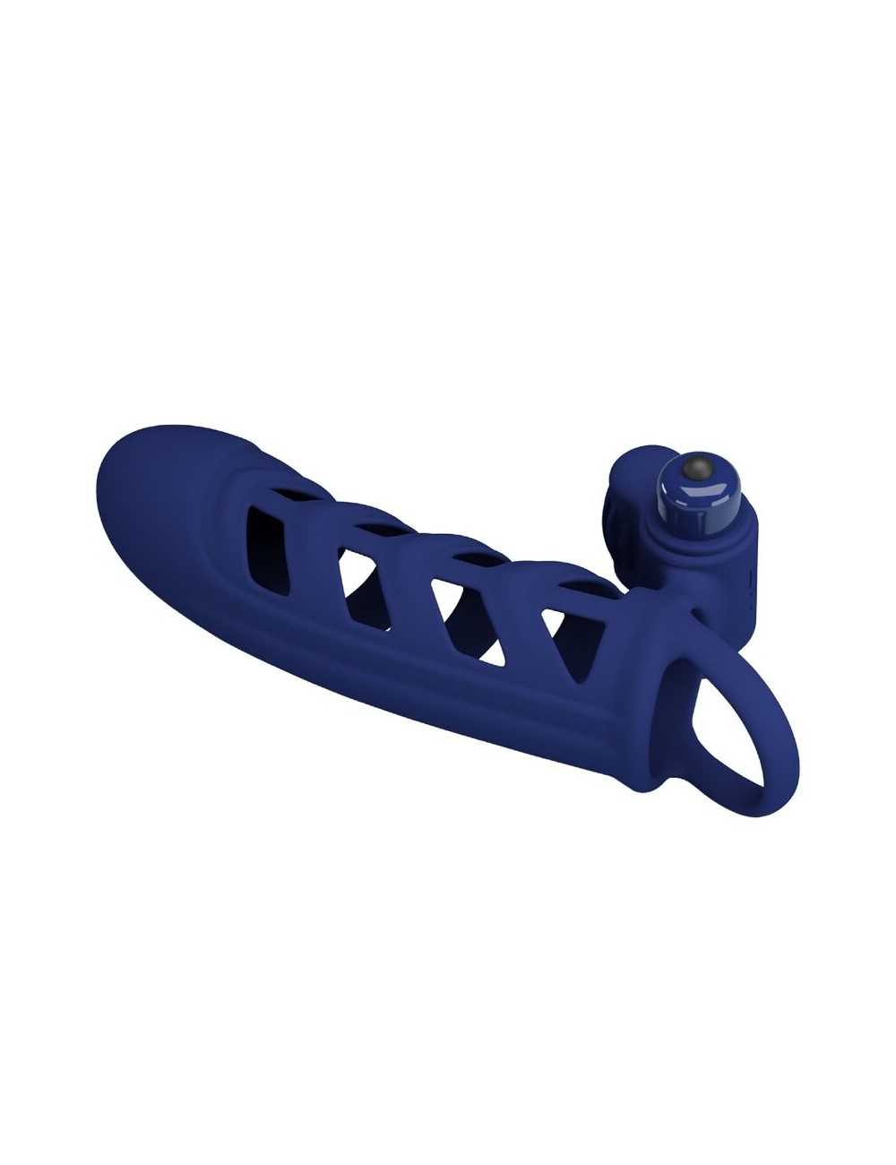 PRETTY LOVE - ALTAF VIBRATOR RING WITH SILICONE SHEATH BLUE PRETTY LOVE - ALTAF VIBRATOR RING WITH SILICONE SHEATH BLUE