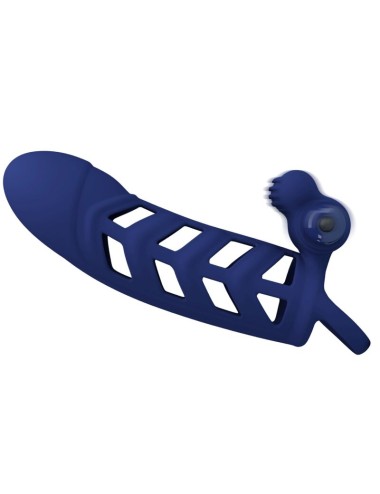 PRETTY LOVE - ALTAF VIBRATOR RING WITH SILICONE SHEATH BLUE