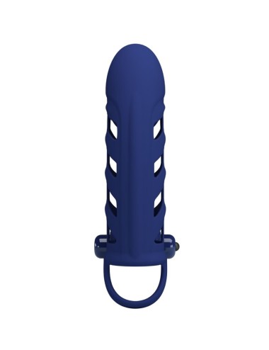 PRETTY LOVE - ALTAF VIBRATOR RING WITH SILICONE SHEATH BLUE