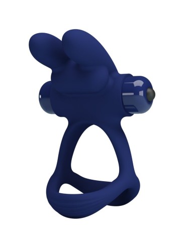 PRETTY LOVE - FRANCISCO DOUBLE VIBRATING RING RABBIT BLUE