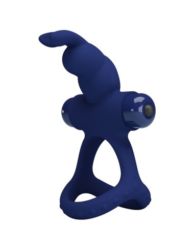 PRETTY LOVE - LUCHITO DOUBLE VIBRATING RING RABBIT BLUE