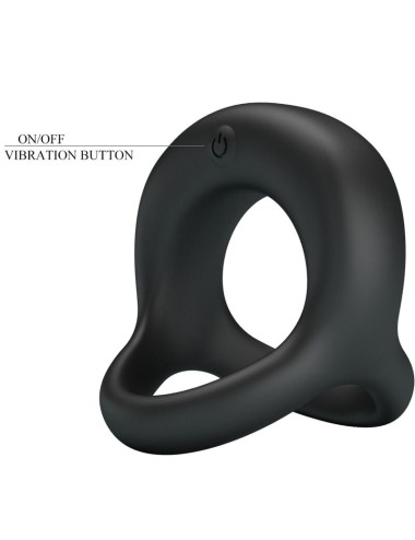 PRETTY LOVE - ELLIOTT  BLACK VIBRATOR RING