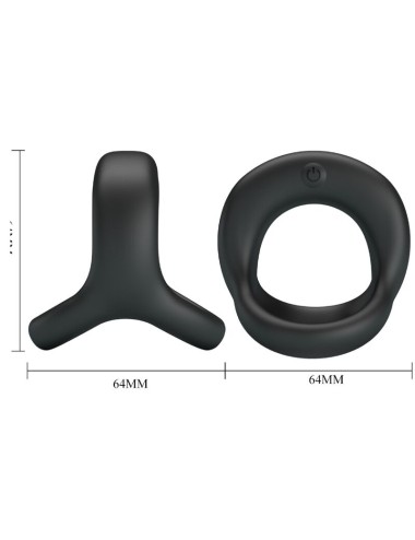 PRETTY LOVE - ELLIOTT  BLACK VIBRATOR RING
