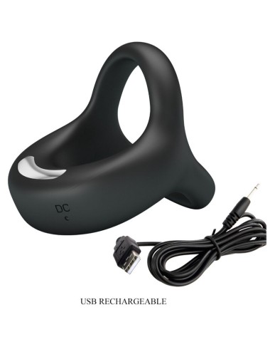 PRETTY LOVE - ELLIOTT  BLACK VIBRATOR RING