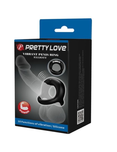PRETTY LOVE - ELLIOTT  BLACK VIBRATOR RING