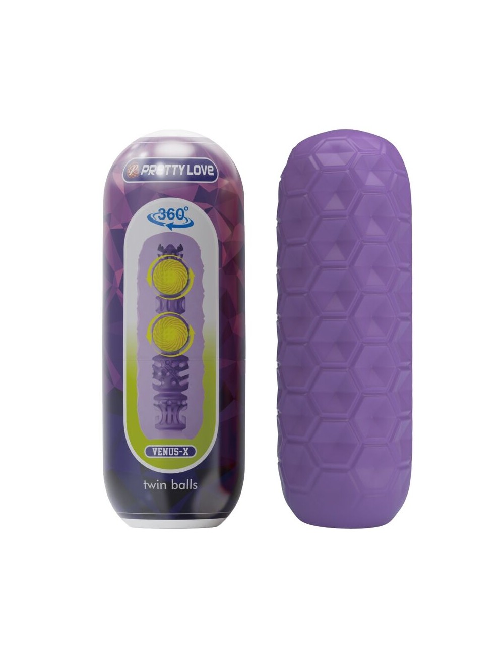 PRETTY LOVE - TWIN BALLS MALE MASTURBATOR PURPLE PRETTY LOVE - TWIN BALLS MALE MASTURBATOR PURPLE