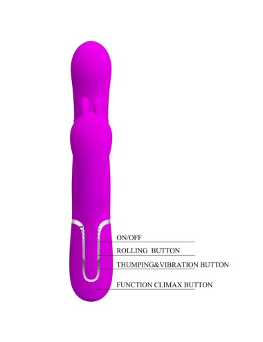 PRETTY LOVE - CAMMY TRIPLE VIBRATOR MULTIFUNCTION 4 IN 1 PINK
