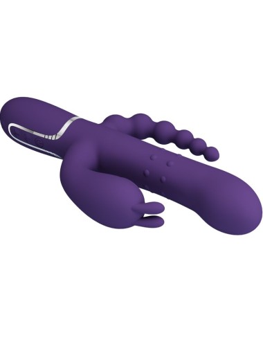 PRETTY LOVE - CAMMY TRIPLE VIBRATOR MULTIFUNCTION 4 IN 1 PURPLE