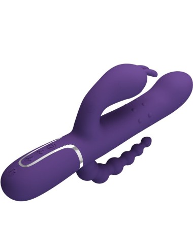 PRETTY LOVE - CAMMY TRIPLE VIBRATOR MULTIFUNCTION 4 IN 1 PURPLE