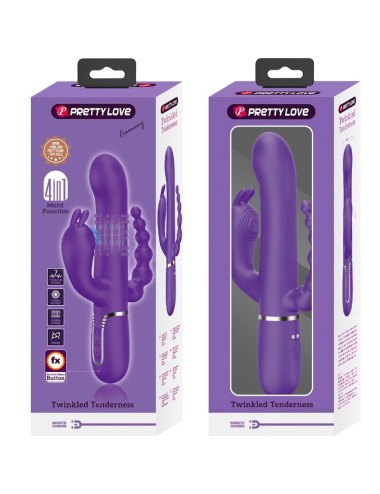 PRETTY LOVE - CAMMY TRIPLE VIBRATOR MULTIFUNCTION 4 IN 1 PURPLE