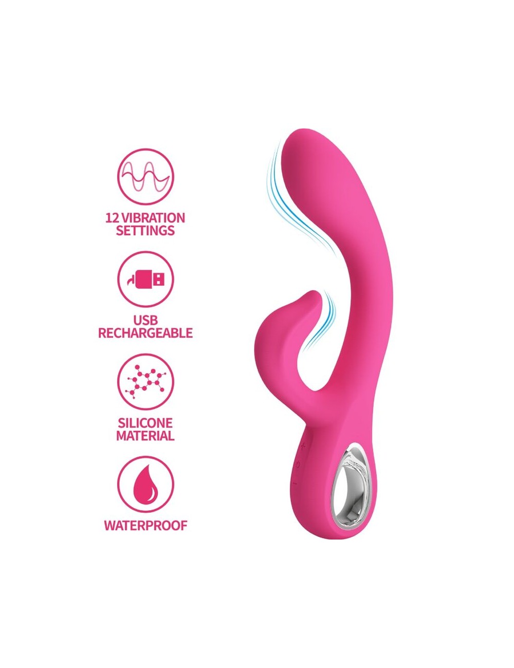PRETTY LOVE - FRITZ RABBIT VIBRATOR 12 VIBRATIONS PINK PRETTY LOVE - FRITZ RABBIT VIBRATOR 12 VIBRATIONS PINK