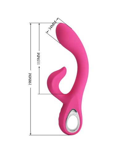 PRETTY LOVE - FRITZ RABBIT VIBRATOR 12 VIBRATIONS PINK