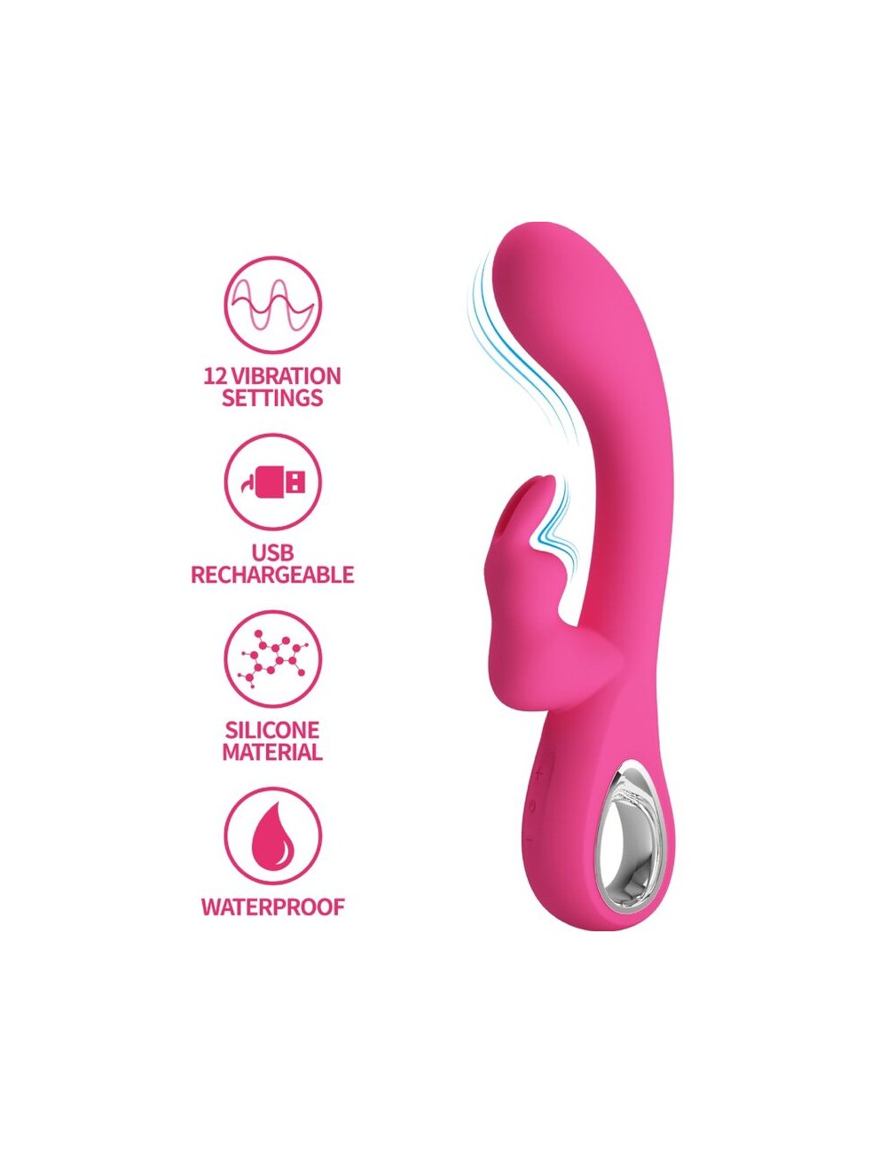 PRETTY LOVE - NOVAK RABBIT VIBRATOR 12 VIBRATIONS PINK PRETTY LOVE - NOVAK RABBIT VIBRATOR 12 VIBRATIONS PINK