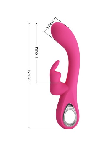 PRETTY LOVE - NOVAK RABBIT VIBRATOR 12 VIBRATIONS PINK