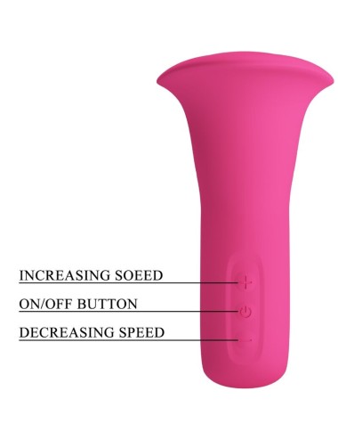 PRETTY LOVE - CLYDE ORAL VIBRATOR VIBRATING TONGUE 12 VIBRATIONS PINK