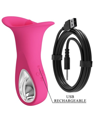 PRETTY LOVE - CLYDE ORAL VIBRATOR VIBRATING TONGUE 12 VIBRATIONS PINK